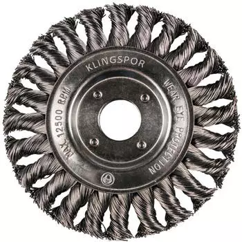 Klingspor BR 600 Z Rundb&uuml;rste gezopft einreihig 178x14mm M14 0,5 Stahl (370720)