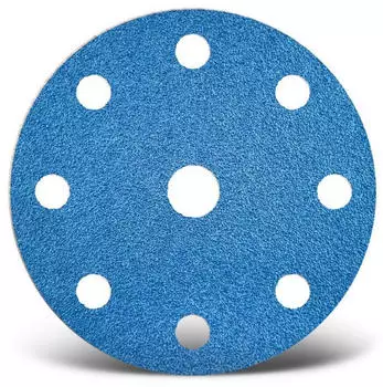 Menzer Blue Klett-Schleifscheiben Exzenterschleifer &Oslash;150mm 9-Loch Zirkonkorund 25Stk. (231425060)