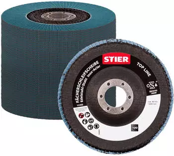 STIER F&auml;cherschleifscheiben Profi &Oslash;115mm Korn 80, 10er-Set (902975)