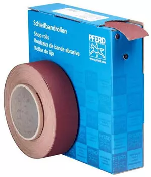 Pferd SBR Schleifbandrolle Korund A220, Gewebe, 38mm &times; 25m (45016422)