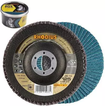 RHODIUS LSZ F2 F&auml;cherschleifscheibe Stahl &Oslash;115mm K60 (209313)