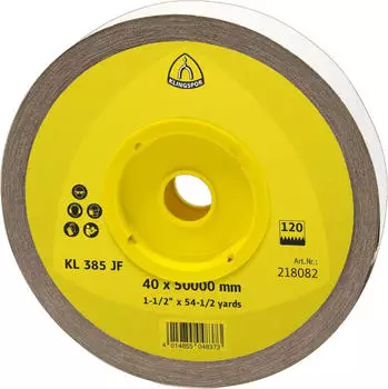 Klingspor KL 385 JF Schleifgeweberolle schmal, Abrollbox (263707)