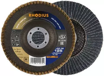 RHODIUS TOPline LSZ FB F&auml;cherschleifscheibe 180x22,23mm K80, 10 Stk. (211425)