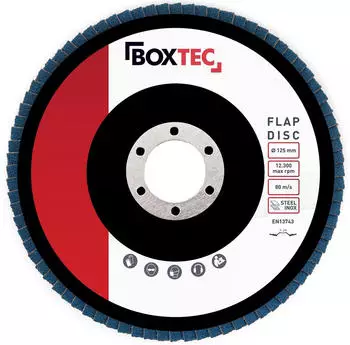 Box-Tec Profi-F&auml;cherscheiben INOX Blau 125mm, 10er Pack