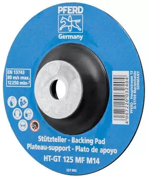 Pferd HT-GT 125 MF Temperaturbest&auml;ndiger St&uuml;tzteller f&uuml;r Fiberschleifer M14 (44890210)