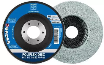 Pferd Poliflex PFD 115-22 CN Schleifscheibe &Oslash;115mm K&ouml;rnung 60 PUR-W (41130006)