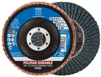Pferd POLIFAN POWER F&auml;cherschleifscheibe PFC 115x22,23mm konisch Z40 (67782114)