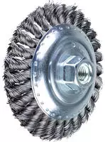 PFERD TOOLS Kegelb&uuml;rste gezopft KBG &Oslash; 125 x 15 mm M14 Stahl-Draht-&Oslash; 0,50 f&uuml;r