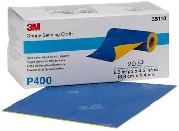 3M Flexible Grip Schleifpapier K400, 139x114mm, 20 Blatt (35110)