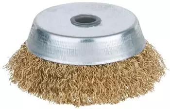KS Tools BRONZEplus Topfb&uuml;rste Zinnbronzedraht gewellt &Oslash;85mm (963.9597)