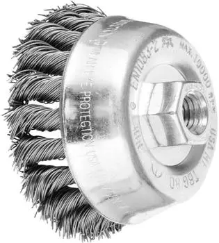 Pferd TBG Topfb&uuml;rste gezopft &Oslash;80mm M14 Stahldraht &Oslash;0,50mm (43306031)