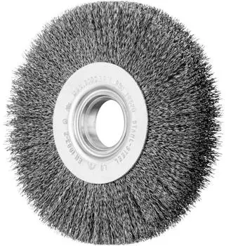 Pferd Rundb&uuml;rste breit ungezopft RBU &Oslash;125x20mm Stahldraht 0,30mm (43701115)