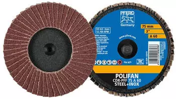 Pferd COMBIDISC-Mini-POLIFAN CDR PFF 75 A F&auml;cherschleifscheibe &Oslash;75mm K&ouml;rnung 60 (47202531)
