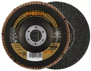 RHODIUS TOPline LGZ F F&auml;cherschleifscheibe 125x22,23mm K60 (205446)