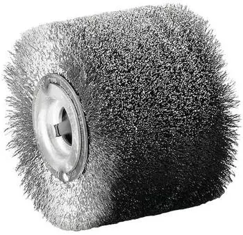 Lessmann Satinierwalze VA-Stahldraht &Oslash;100x70mm, 19,2mm (0,20mm)