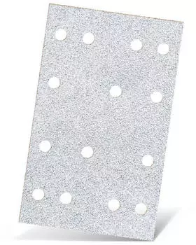 Menzer White Klett-Schleifb&ouml;gen 133x80mm 14-Loch Normalkorund 50 Stk. (252085180)