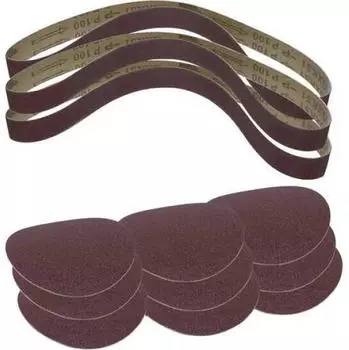 Scheppach BTS700 Schleifset Schleifb&auml;nder & Schleifpapier, 12-teilig (3903301707)