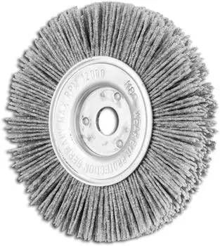 Pferd Rundb&uuml;rste schmal ungezopft RBU &Oslash;100x12x12mm SiC-Filament 80 (43502012)