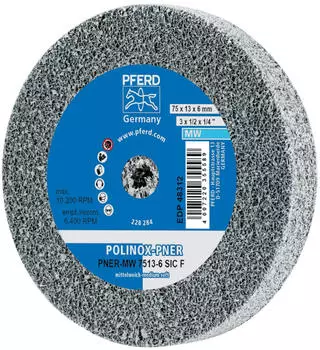 Pferd POLINOX Vlies-Schleifrad PNER-MW 75x13mm Bohrung 6mm SiC Fein (44691447)
