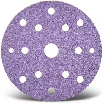 Menzer Purple HD Klett-Schleifscheiben 150mm 15-Loch Keramik-Mix, 50 Stk. (230081120)