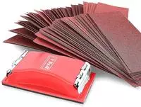 S&R Handschleifer Schleifpapier-Set, 81-teilig, 85 x 165mm, Klemmverschluss