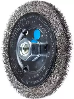 Pferd Rundb&uuml;rste ungezopft RBU &Oslash;125x12mm M14 Edelstahl-Draht &Oslash;0,30 (43502302)
