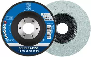 Pferd Poliflex Disc PFD 115-22 CN, K&ouml;rnung 150, PUR-W (41130015)