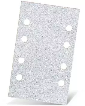Menzer White Klett-Schleifb&ouml;gen 133x80mm 8-Loch Normalkorund, 50 Stk. (252021150)