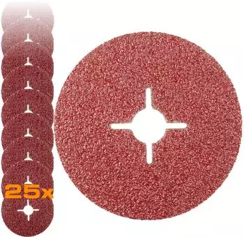 RHODIUS KFS Fiberscheibe Ø125mm Körnung 24, 25 Stück (300058)