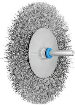 Pferd Rundb&uuml;rste RBU 10015/6 ungezopft, INOX, &Oslash;100x15mm, Schaft-&Oslash;6mm (43109008)