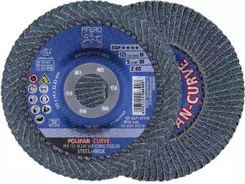 Pferd POLIFAN CURVE Fächerscheibe 125mm Z40 SGP STEELOX, 2 Stück (69398197)