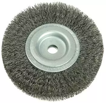 Lessmann Rundbürste gewellter Stahldraht Ø150x23/25mm, Bohrung 13mm (345162)