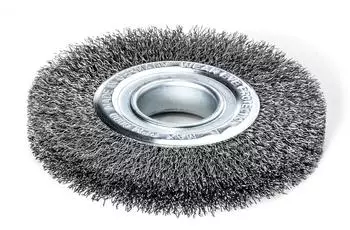 Lessmann Rundb&uuml;rste Stahldraht 100x20-22mm, &Oslash;10 Bohrung (323162)