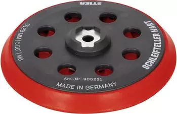 STIER Schleifteller hart D123mm 5/16" M8 f&uuml;r Exzenterschleifer (905231)