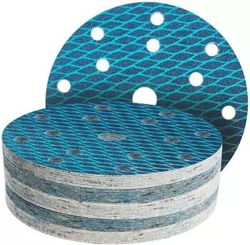LuxusKollektion Klett-Schleifscheiben 150mm, 15-Loch, Körnung 60-320, 50 Stück