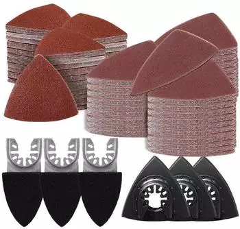 LuxusKollektion Delta-Schleifer Schleifset 156-teilig, Körnung 60-240