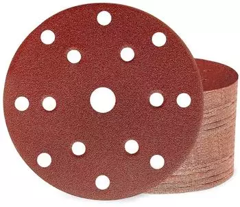 LuxusKollektion Schleifscheiben 150mm Klett, Korn 100, 15 Loch, 50 Stück