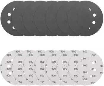 LuxusKollektion Schleifscheiben 125mm Klett K&ouml;rnung 800, 8 L&ouml;cher, 70 St&uuml;ck (P800)