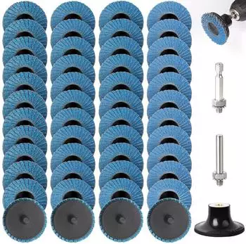 LuxusKollektion Fächerscheiben 50mm Zirkonkorund K40/60/80/120, 75 Stück (117854)