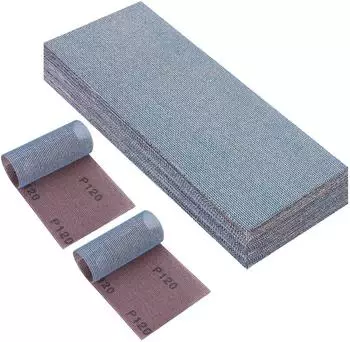 LuxusKollektion Schleifstreifen Netz Klett 115x230mm Körnung 120, Keramik (25 Stück)