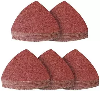 LuxusKollektion Schleifdreieck 93x93x93mm Körnung 80 Klett, 90 Stück