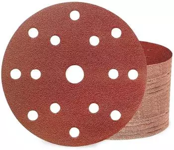 LuxusKollektion Schleifscheiben 150mm Klett 15-Loch Körnung 80, 50 Stück