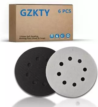LuxusKollektion Klett-Schleifteller 125mm, 8 Loch, Soft Pad f&uuml;r Exzenterschleifer (125mm-8Loch)