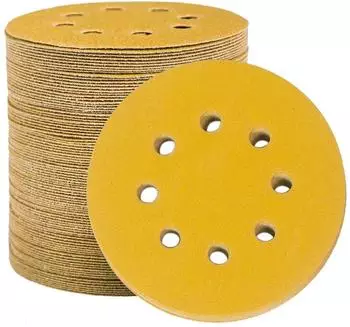 LuxusKollektion Schleifscheiben 125mm Klett, K&ouml;rnung 150, 8 Loch (100 St&uuml;ck)