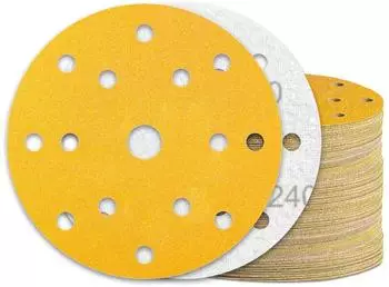 LuxusKollektion Schleifscheiben Klett 150mm 15 Loch K&ouml;rnung 240 (60 St&uuml;ck)
