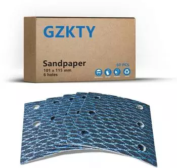 LuxusKollektion Schleifpapier Klett 115x101mm K&ouml;rnung 100, 6-Loch, 60 St&uuml;ck