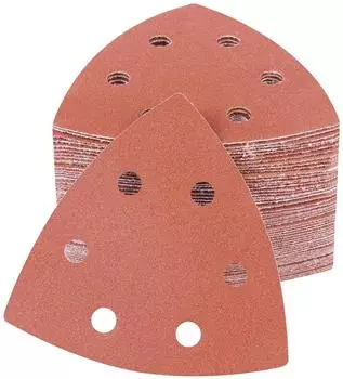 LuxusKollektion Schleifdreieck 240 Körnung 93x93x93mm 13 Löcher Klett, 100 Stück