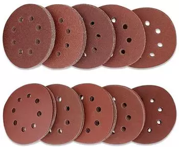 LuxusKollektion Schleifscheiben 125mm, 8 Löcher, verschiedene Körnungen, 100 Stück
