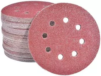 LuxusKollektion Schleifscheiben 125mm, 8 Loch, Klett, Körnung 40, 100er-Pack