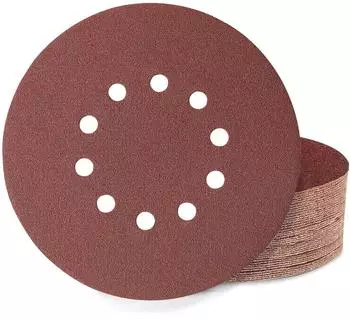 LuxusKollektion Schleifscheiben 225mm Klett, 10 Loch, Körnung P80, 40 Stück